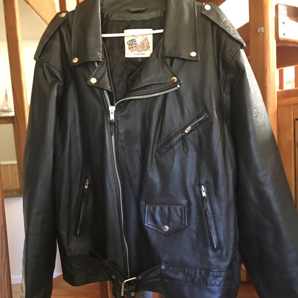 NWOT Excelled Leather Motorcycle Jacket / Size Big 52